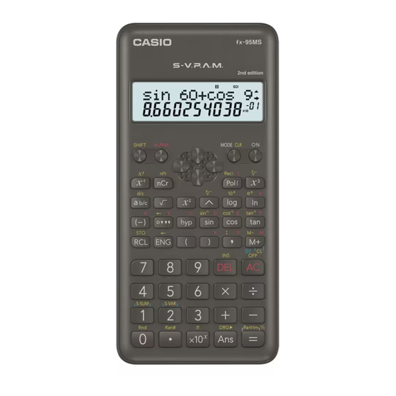 Casio fx-95MS Gebruiksaanwijzing