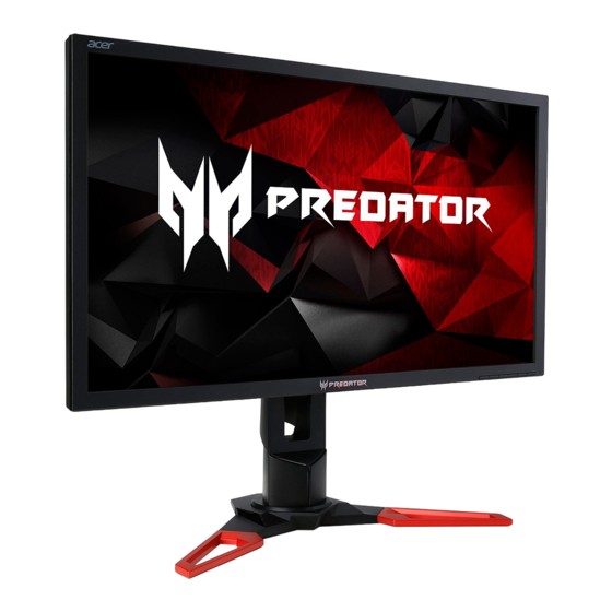 Acer Predator xb241hbmipr Gebruiksaanwijzing