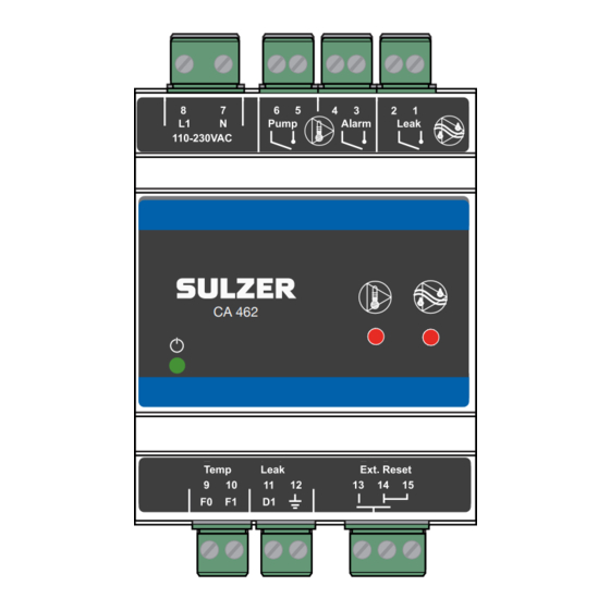 Sulzer ABS CA 462 Installatiehandleiding