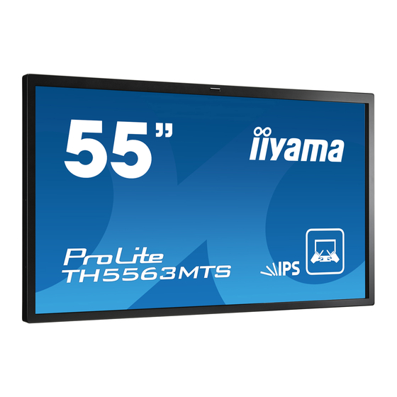 Iiyama ProLite TH5563MTS Gebruikershandleiding