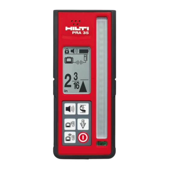 Hilti PRA 35 Gebruiksaanwijzing