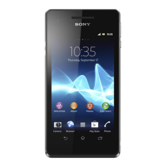 Sony Xperia V LT25i Gebruikershandleiding