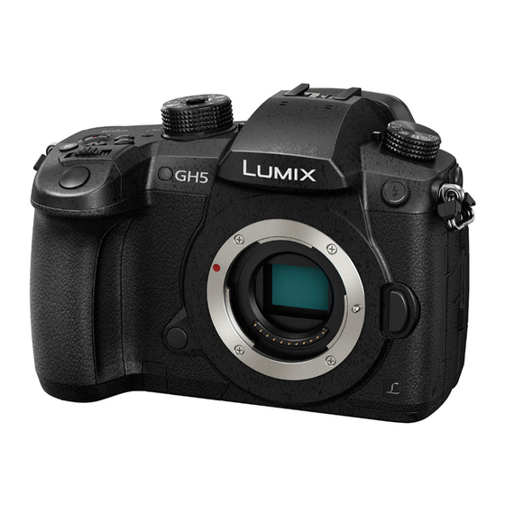 Panasonic Lumix DC-GH5 Gebruiksaanwijzing Voor Geavanceerde Kenmerken