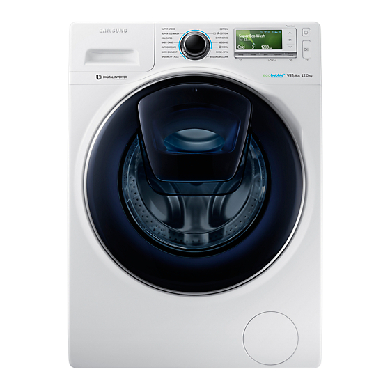 Samsung WW12K84 2O Series Gebruikershandleiding