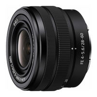 Sony FE 28-60mm F4-5.6 Gebruikershandleiding