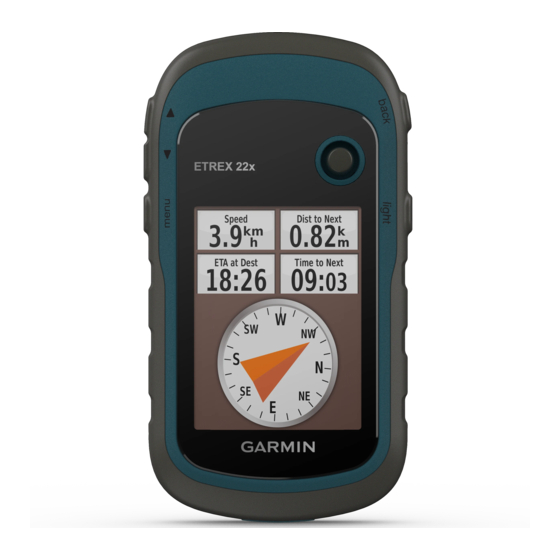 Garmin ETREX 22X Gebruikershandleiding