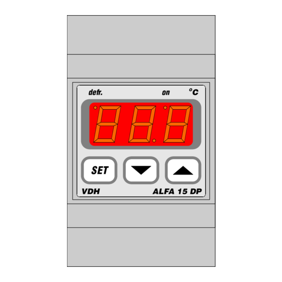 VDH ALFA 15DP Gebruiksaanwijzing