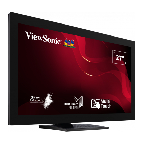 ViewSonic TD2760 Gebruikshandleiding