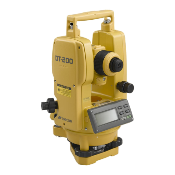 Topcon Digitale Theodoliet DT-200 Series Instructiehandleiding