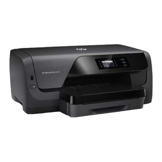 HP OfficeJet Pro 8210 Series Gebruikershandleiding