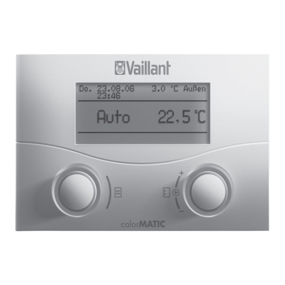 Vaillant calorMATIC 430 Gebruiksaanwijzing En Installatiehandleiding