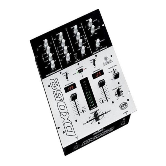 Behringer PRO MIXER DX052 Gebruiksaanwijzing