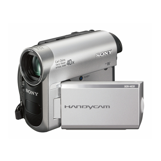 Sony HandyCam DCR-HC51E Bedieningshandleiding