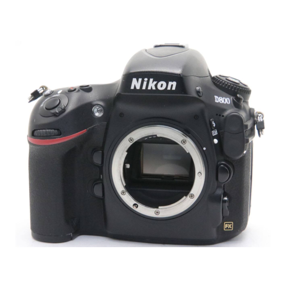 Nikon D800 Gebruikshandleiding