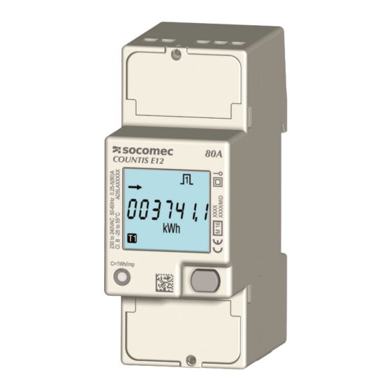 socomec COUNTIS E11 Instructiehandleiding