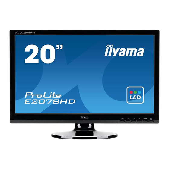 iiayma ProLite E2078HSD-B1 Gebruikershandleiding