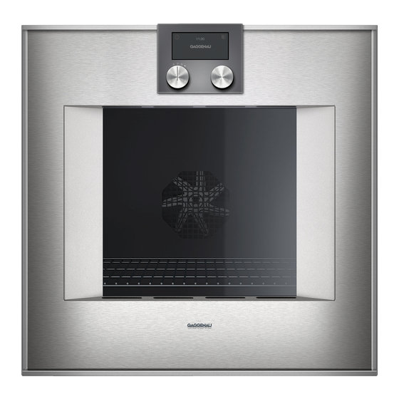 Gaggenau BO 450 Gebruiksaanwijzing