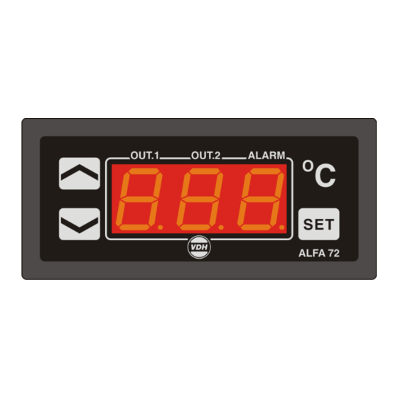VDH ALFA 72 VS Gebruiksaanwijzing