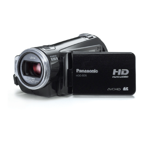 Panasonic HDC-SD5 Bedieningshandleiding