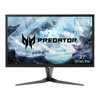 Acer Predator X27P Gebruiksaanwijzing