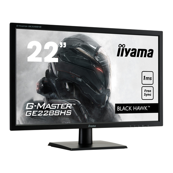 Iiyama G-Master GE2288HS Gebruikershandleiding