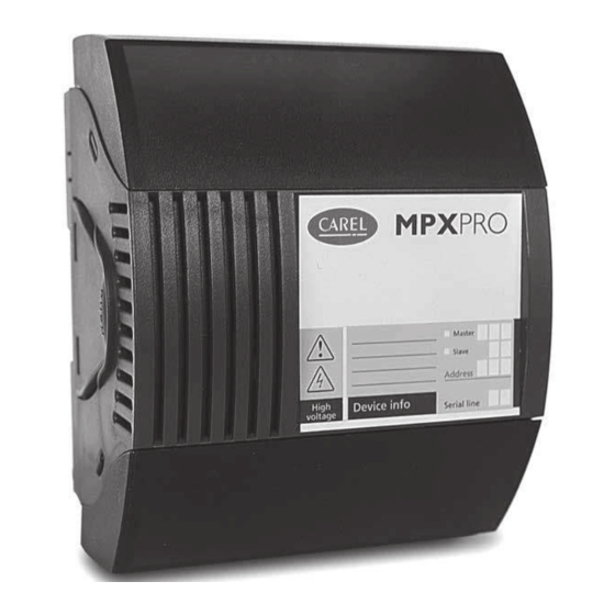 Carel MPXPRO Gebruikershandleiding