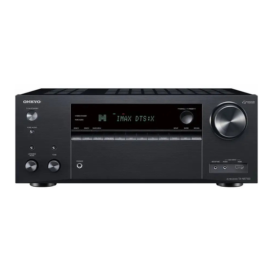 Onkyo TX-NR7100 Gebruikershandleiding