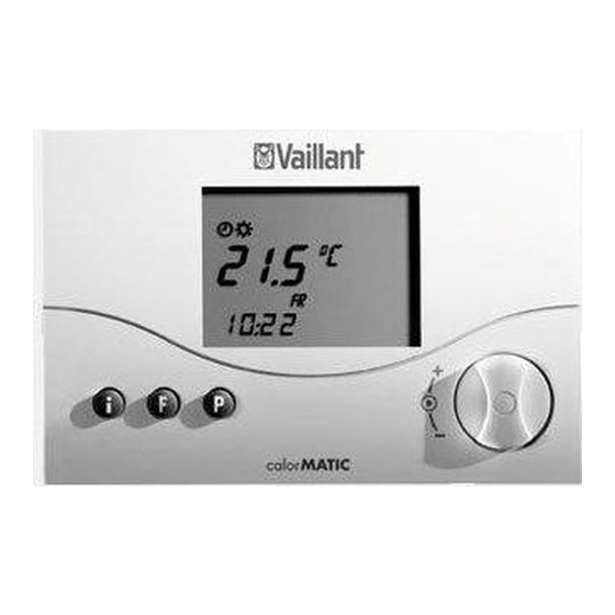 Vaillant calorMATIC VRT 360f Gebruiksaanwijzing En Installatiehandleiding