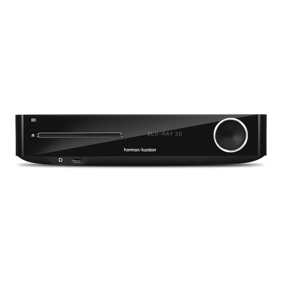 Harman Kardon Blu-ray Disc BDS 275 Gebruikershandleiding