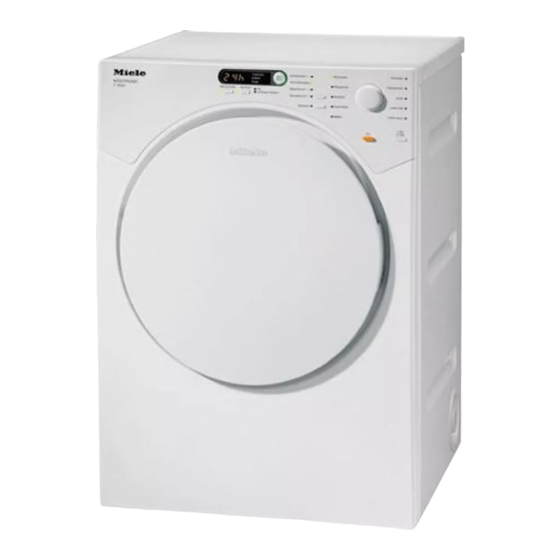 Miele novotronic T 7634 Gebruiksaanwijzing