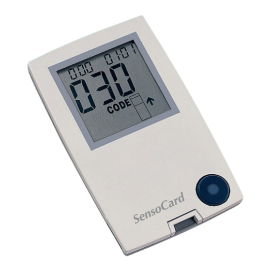 77 Elektronika SensoCard Gebruiksaanwijzing