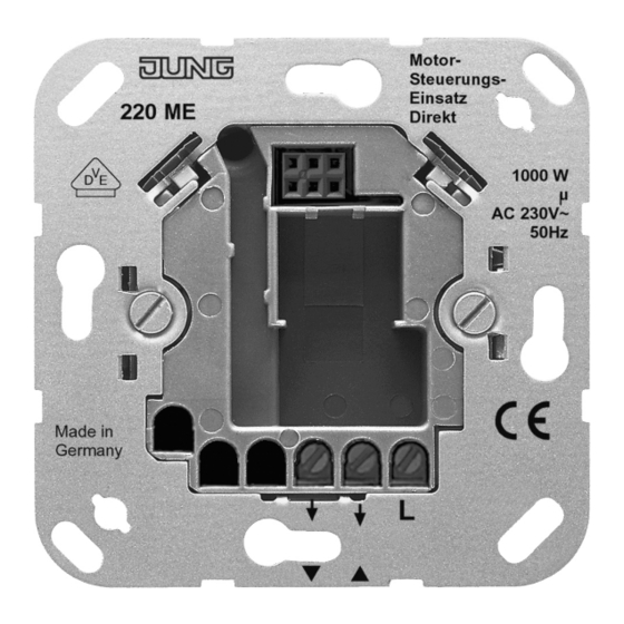 Jung 220 ME Bedieningshandleiding