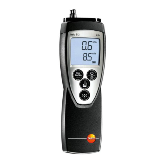 TESTO 512 Gebruiksaanwijzing