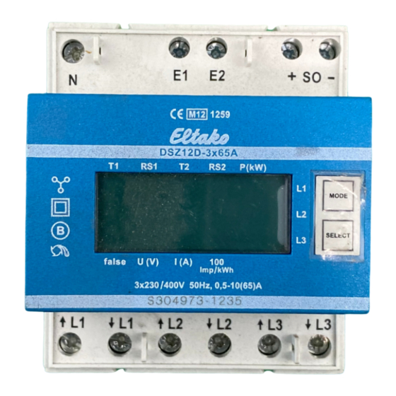 Eltako electronics DSZ12D-3x65A Gebruiksaanwijzing