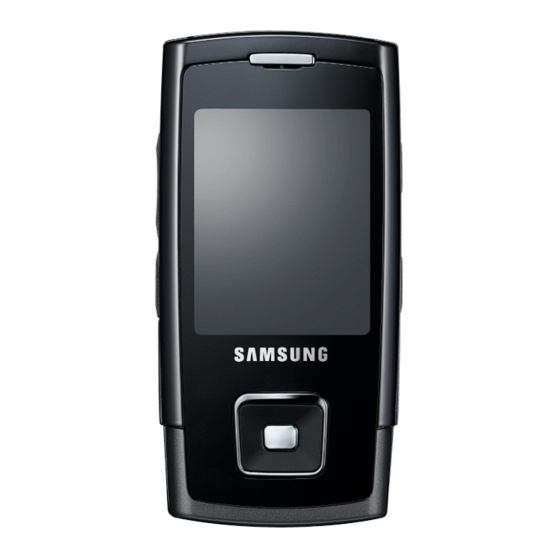 Samsung SGH-E900 Gebruiksaanwijzing