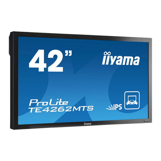 Iiyama ProLite TE4262MTS Gebruikshandleiding