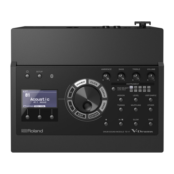 Roland V-Drums TD-17 Gebruikershandleiding