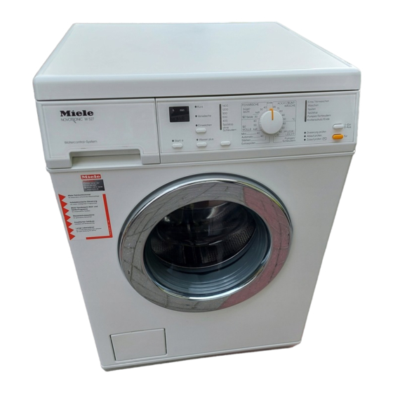 Miele Novotronic W 527 Gebruiksaanwijzing