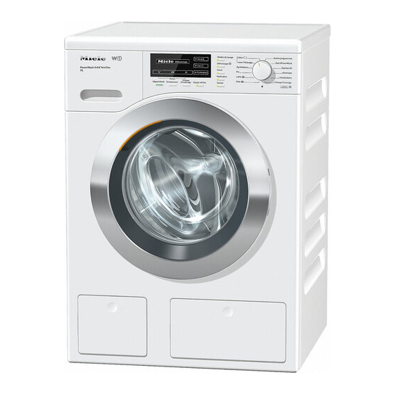 Miele WTF 105 Series Gebruiksaanwijzing