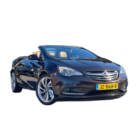 Opel CASCADA 2013 Gebruikershandleiding