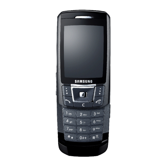 Samsung SGH-D900 Gebruiksaanwijzing