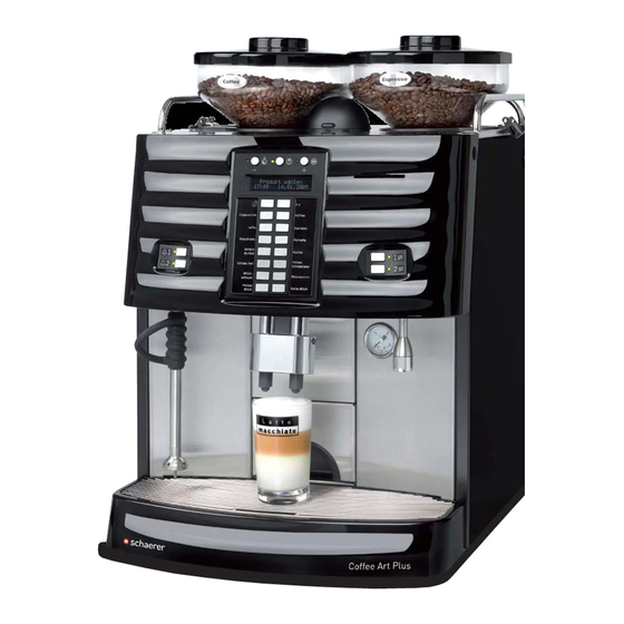 Schaerer Coffee Art Plus Gebruiksaanwijzing