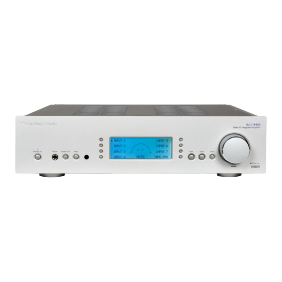 Cambridge Audio Azur 840A V2 Gebruikershandleiding