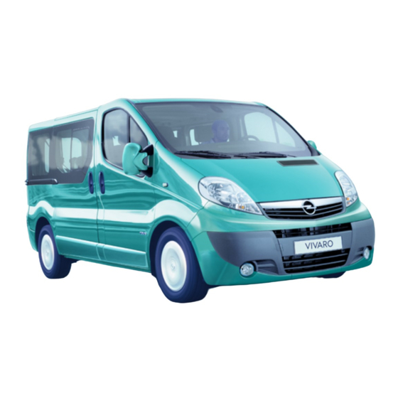 Opel Vivaro 2011 Gebruikershandleiding