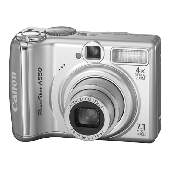 Canon PowerShot A550 Gebruikershandleiding