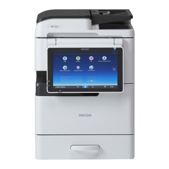 Ricoh MP 305 plus Series Gebruikershandleiding