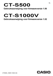Casio CT-S500 Gebruiksaanwijzing
