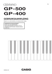 Casio Celviano GP-500 Gebruiksaanwijzing
