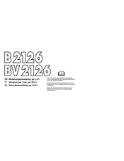 McCulloch BV2126 Gebruiksaanwijzing