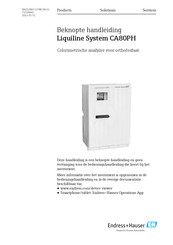 Endress+Hauser Liquiline System CA80PH Beknopte Handleiding